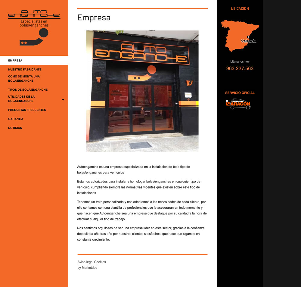 Diseño de página web de la empresa