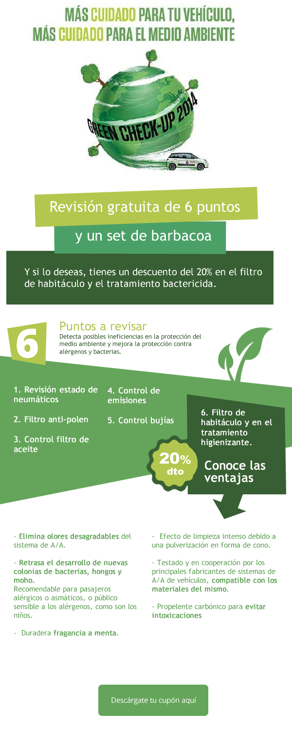 Diseño de newsletter para taller de coches