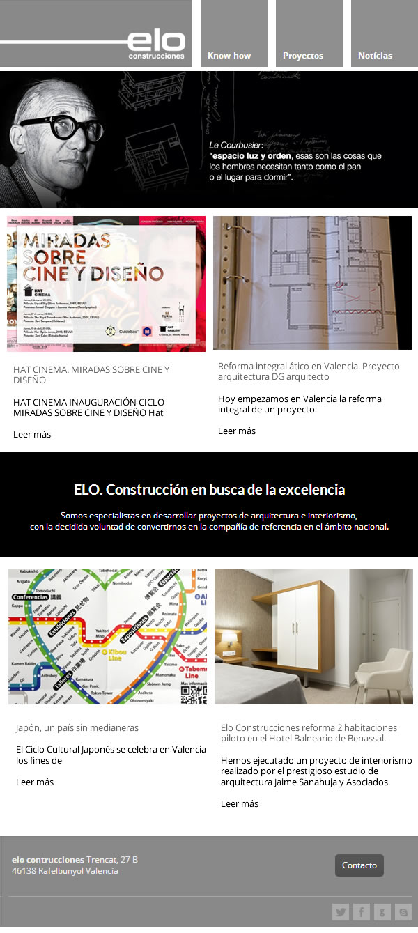 Diseño de newsletter para empresas de construcción