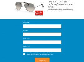 Diseño de formulario para venta de gafas