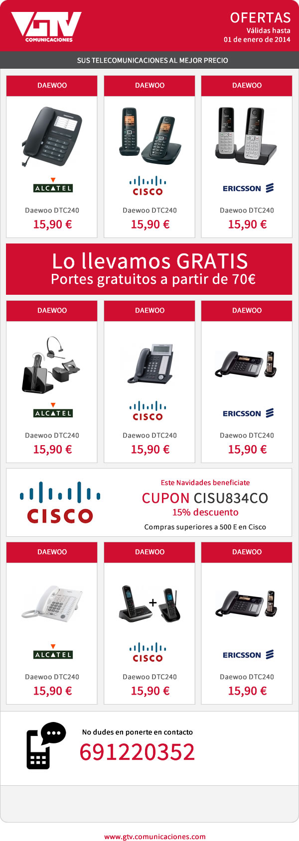 Diseño de newsletter para empresa de telecomunicaciones