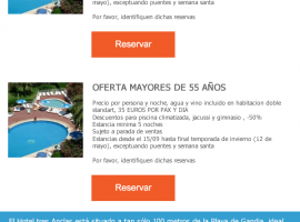 Diseño de newsletter para hotel