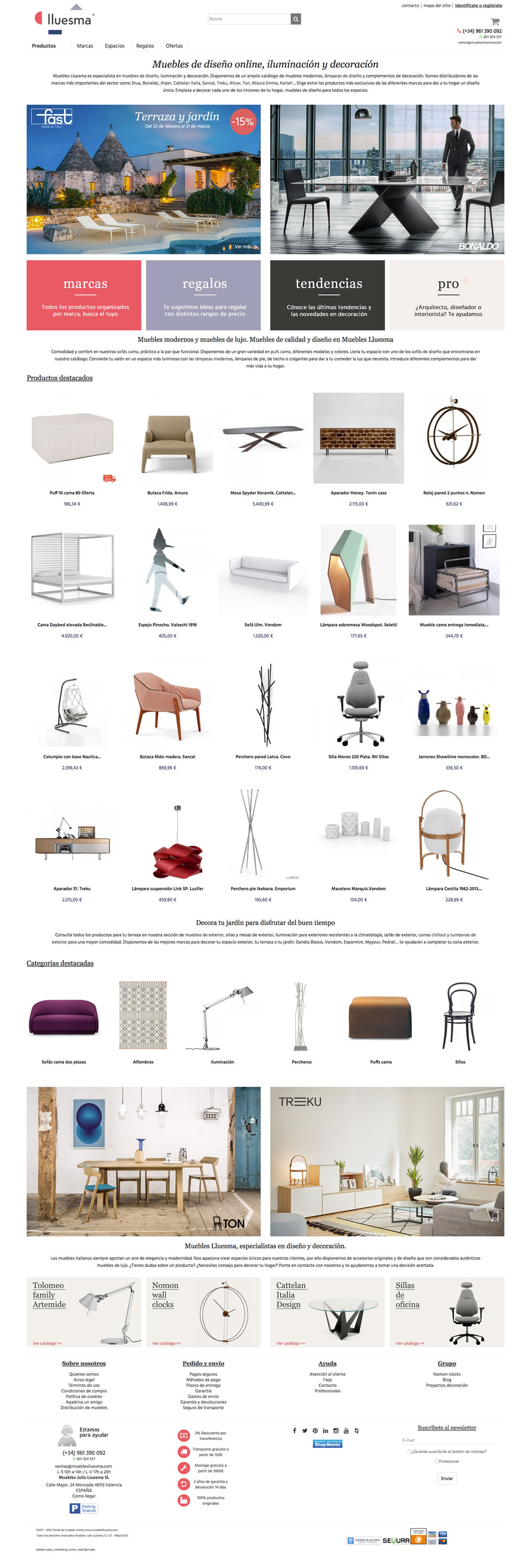 Diseño página web Lluesma año 2016