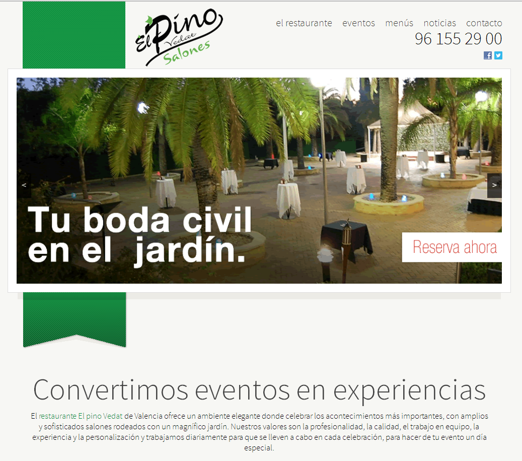 Diseño de página web para restaurante