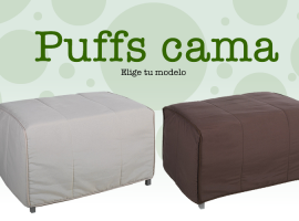 Diseño de banner de pufs cama