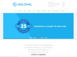 Desarrollo pagina web de inicio de Agloval