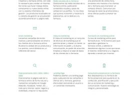 Diseño página web de servicios de marketing online para farmacias