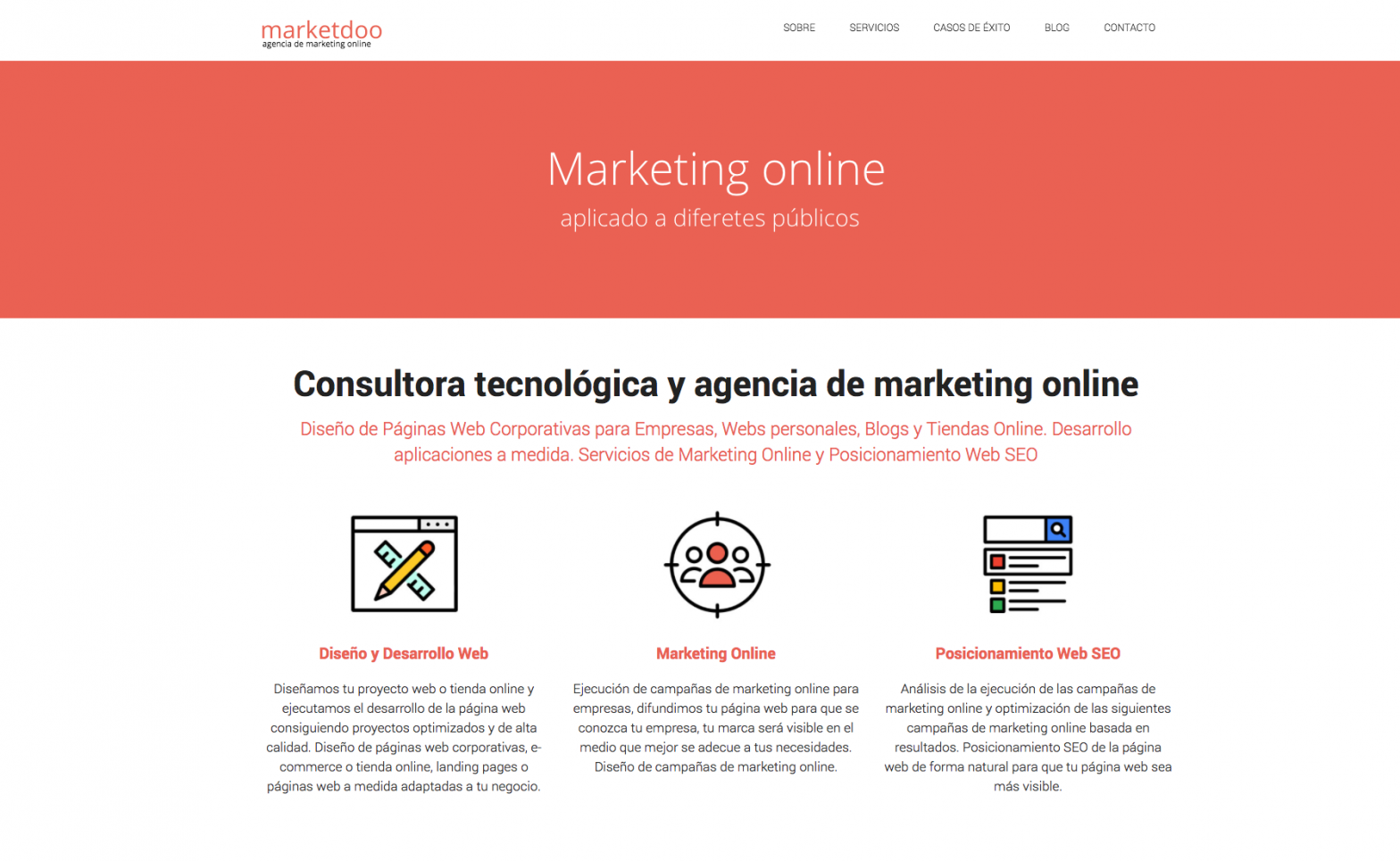 Página web Agencia de Marketing Digital