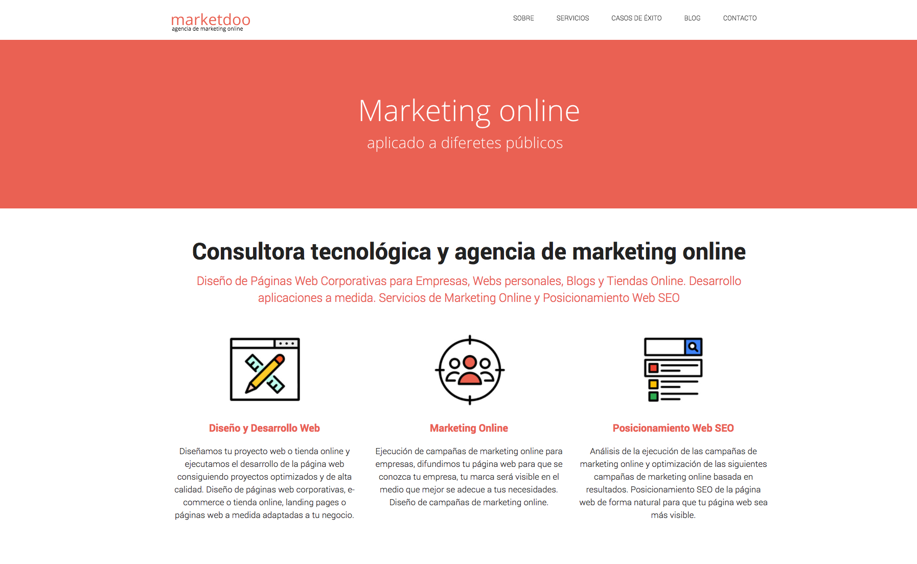Página web Agencia de Marketing Digital