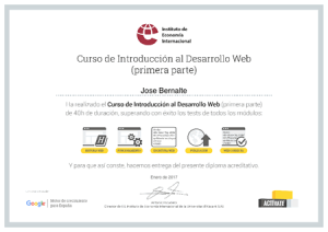 Certificado Desarrollo Web IEI Parte 1