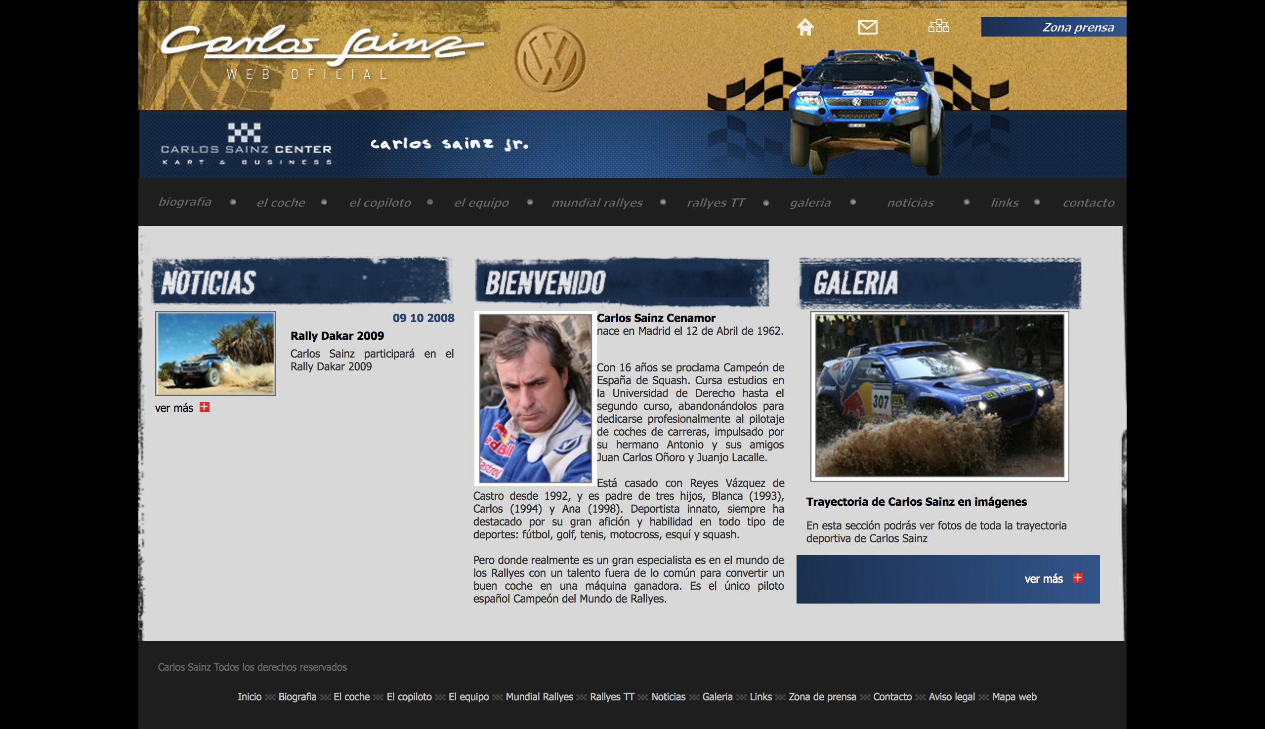 Diseño Web Carlos Sainz Piloto Español