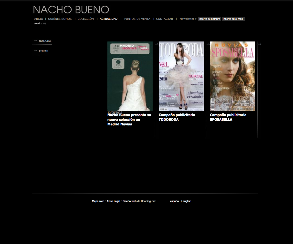 Desarrollo página Web Nacho Bueno