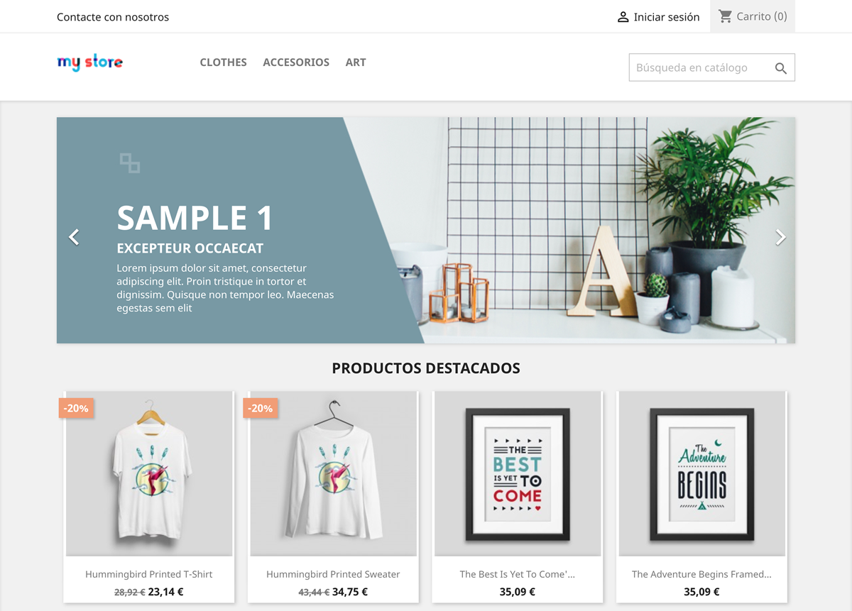 Tienda online PrestaShop 1.7